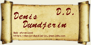 Denis Dunđerin vizit kartica